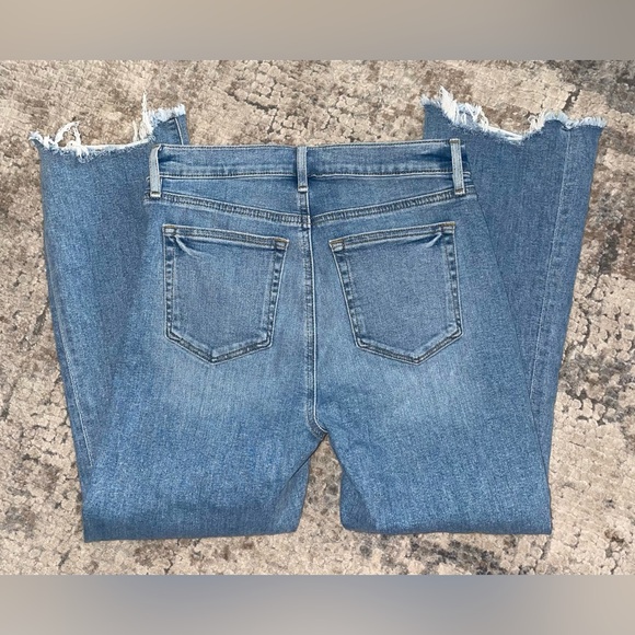 Loft Raw Hem Blue Denim Jeans size 6 - Picture 4 of 5